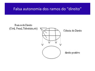 Falsa autonomia dos ramos do “direito” 