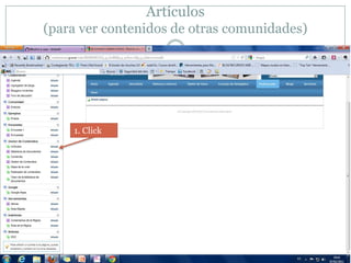 Artículos
(para ver contenidos de otras comunidades)




    1. Click
 