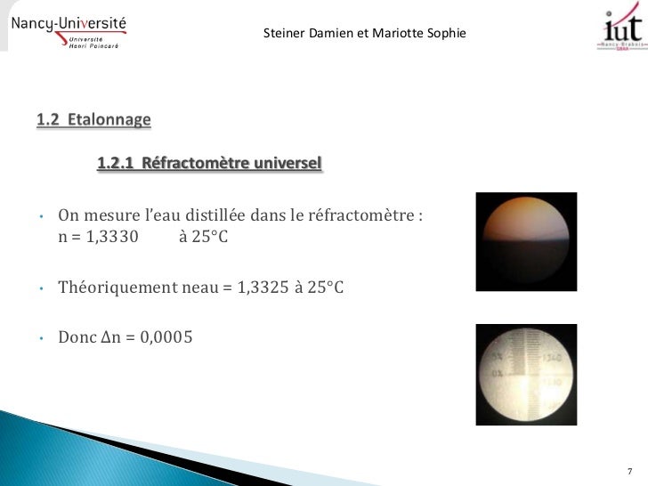 Mesure des indices de réfraction
