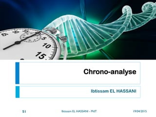 3. Chrono-analyse
Ibtissam EL HASSANI
19/04/2015Ibtissam EL HASSANI - MdT51
 