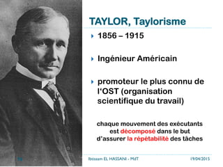 L'auto-pointage
}  Avec l'auto-pointage, les opérateurs effectuent
leurs propres relevés de temps :
}  Préparation de l'auto-pointage
}  Réalisation de l'auto-pointage
}  Exploitation de l'auto-pointage
19/04/2015Ibtissam EL HASSANI - MdT76
 