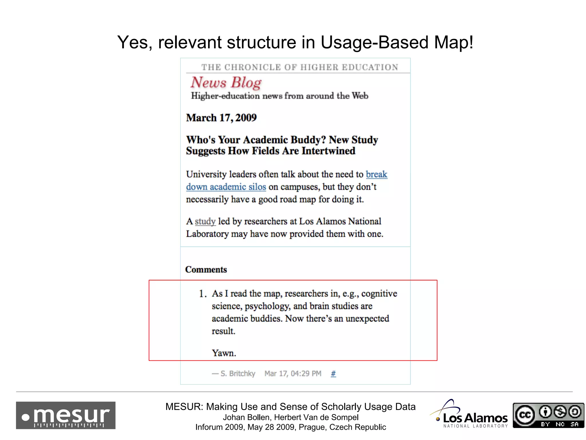 Yes, relevant structure in Usage-Based Map! 