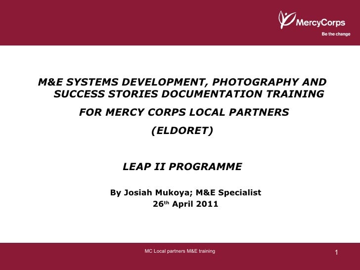 me systems development photography and success stories documentation training for mercy corps local partners