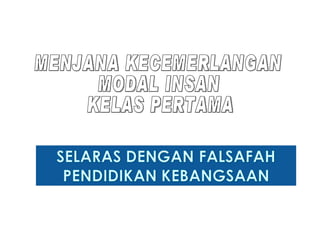MENJANA KECEMERLANGAN MODAL INSAN  KELAS PERTAMA 