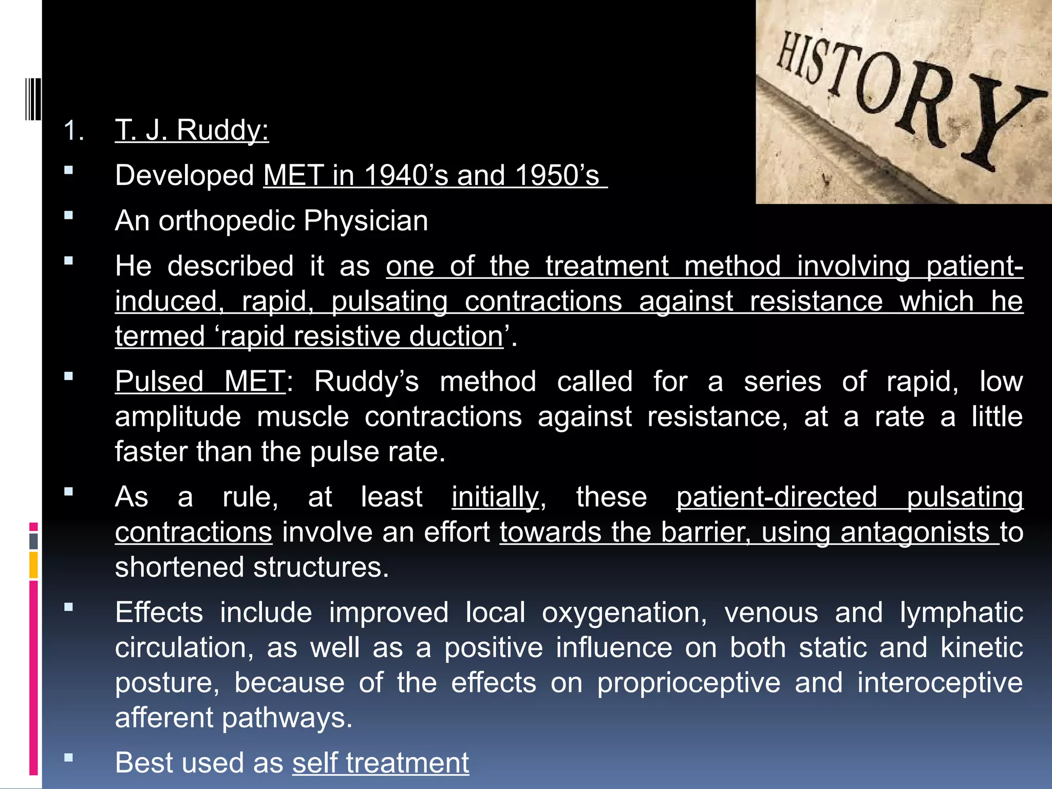 J Ruddy MET: Muscle Energy Technique | PDF