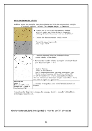 29
For more details Students are expected to refer the content on website
 