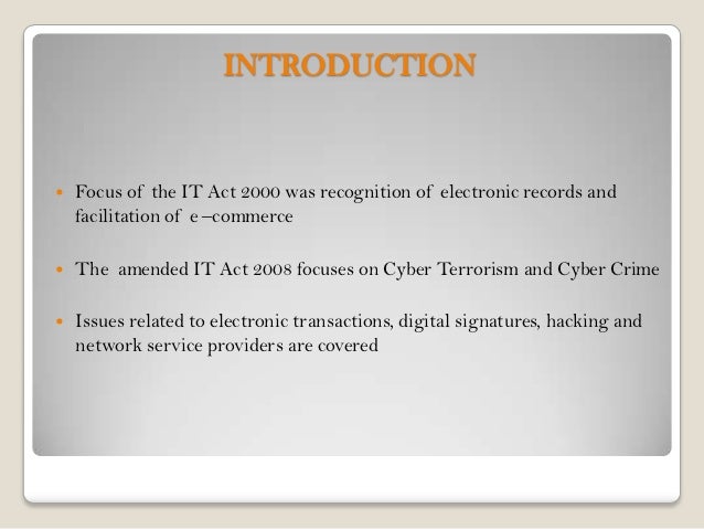 information technology acts Ps: information technology (amendment) bill 2006 was amended by information technology act amendment bill 2008 and in the process, the underlying act was renamed as information technology (amendment) act 2008 herein after referred to as itaa 2008. information technology acts Ps: information technology (amendment) bill 2006 was amended by information technology act amendment bill 2008 and in the process, the underlying act was renamed as information technology (amendment) act 2008 herein after referred to as itaa 2008.