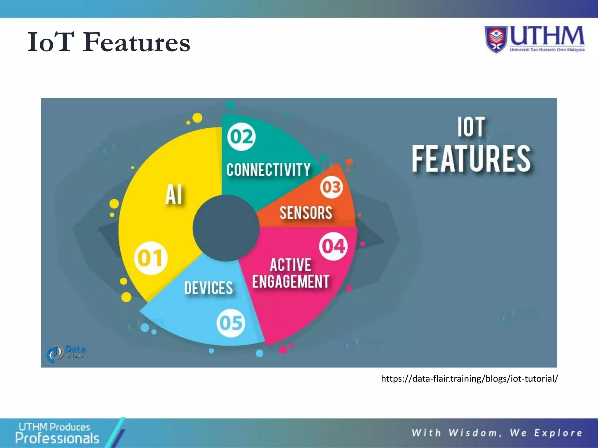 IoT Features
https://data-flair.training/blogs/iot-tutorial/
 
