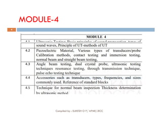 MODULE
MODULE-
-4
4
4
Compiled by : SUKESH O P/ APME/JECC
 