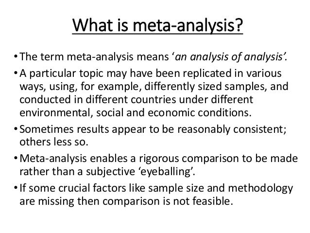 what is meta analysis