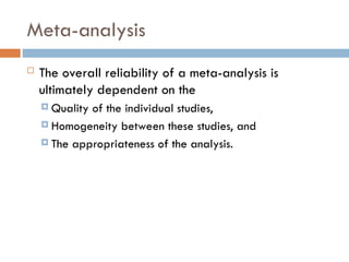 Metasoft Meta Analysis Meta-analysis _systematic rev pharmD.ppt