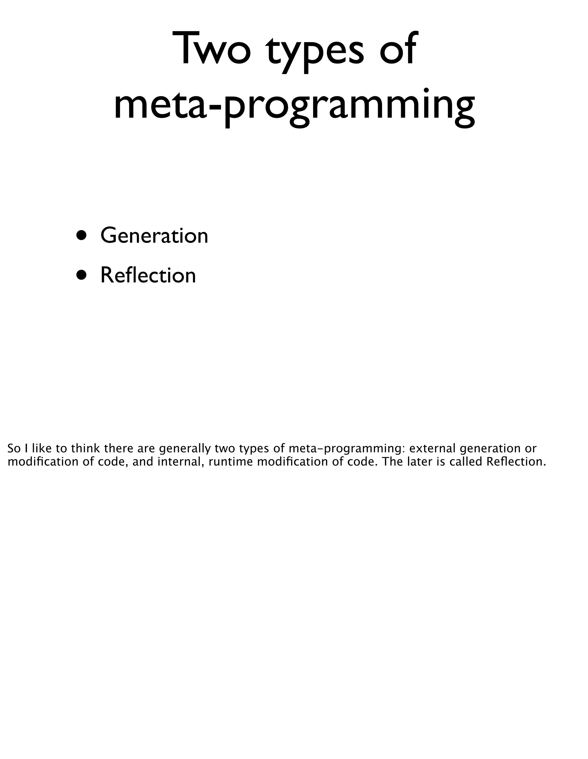 Meta Meta Programming - EuRuKo2008