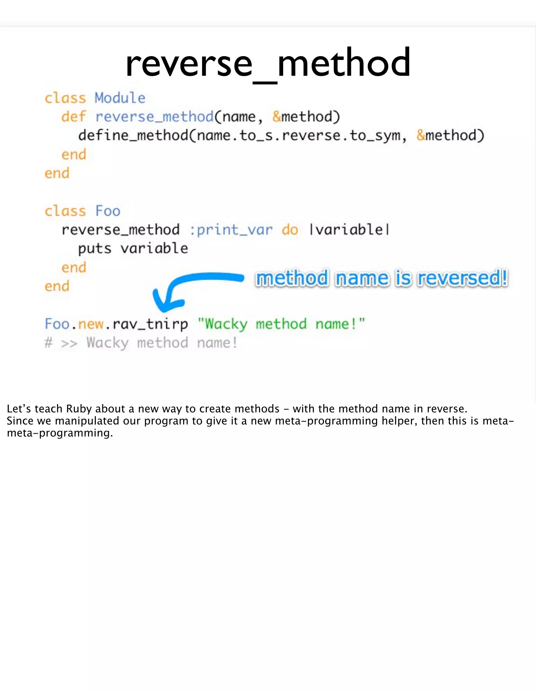Meta Meta Programming - EuRuKo2008