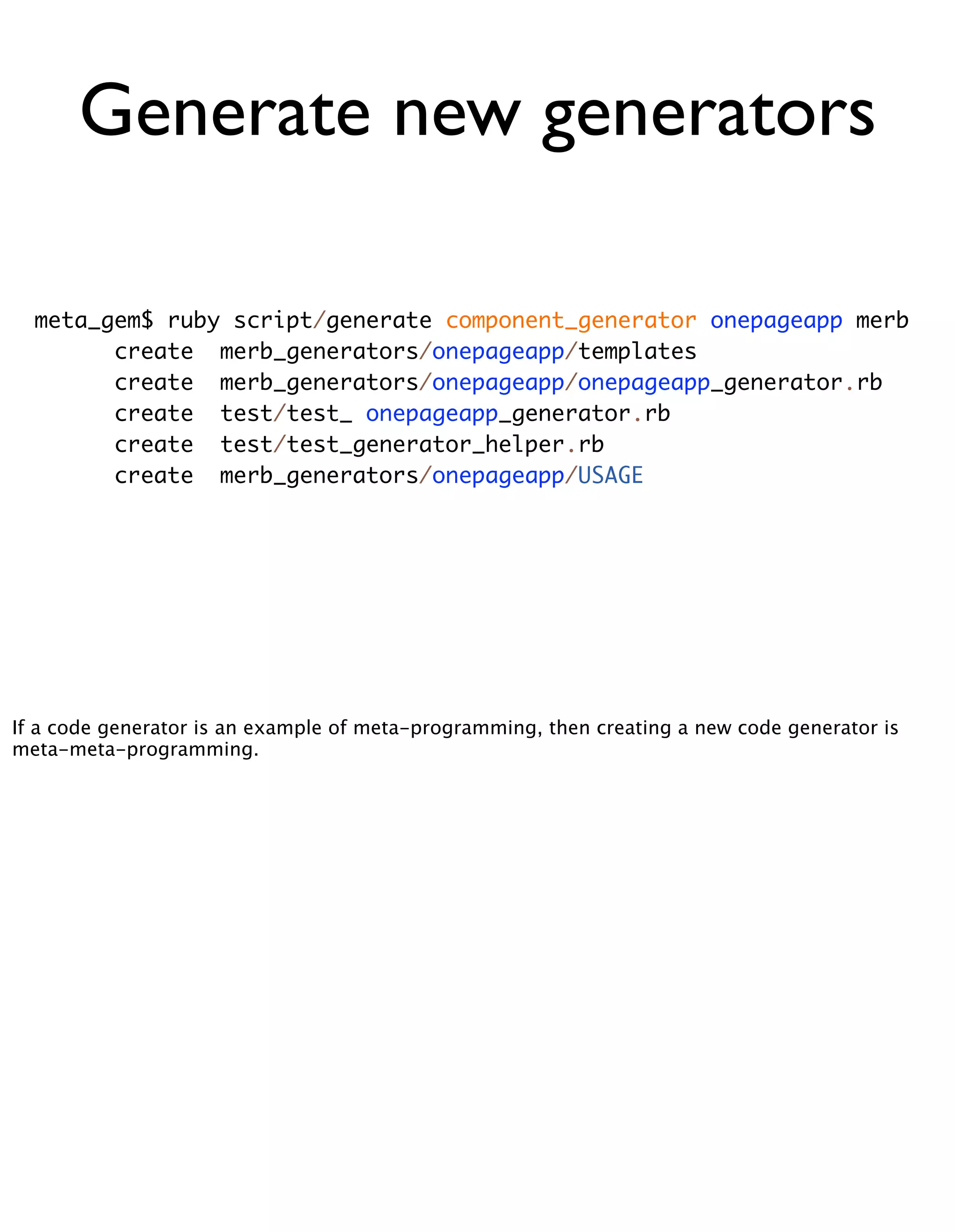 Meta Meta Programming - EuRuKo2008