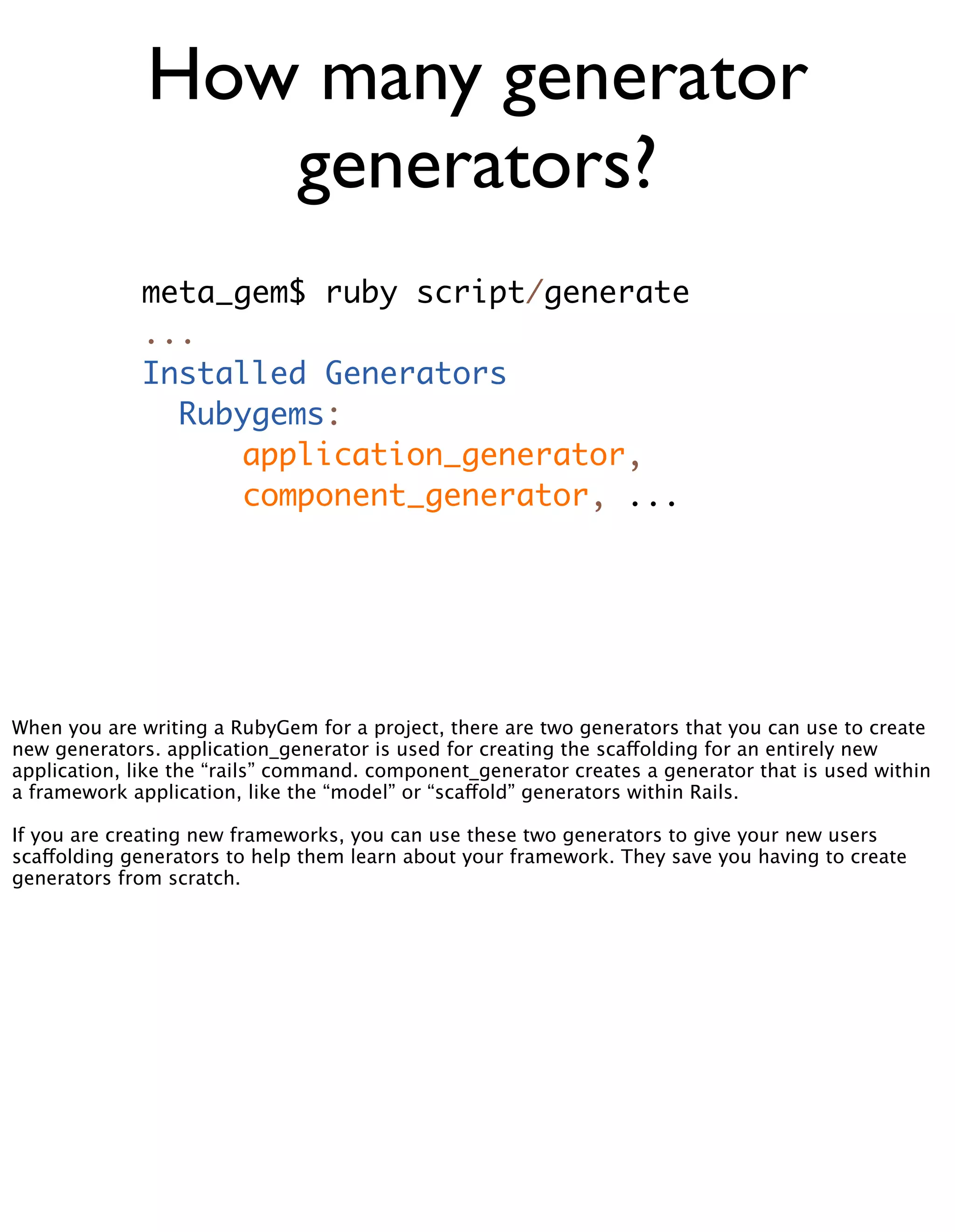 Meta Meta Programming - EuRuKo2008
