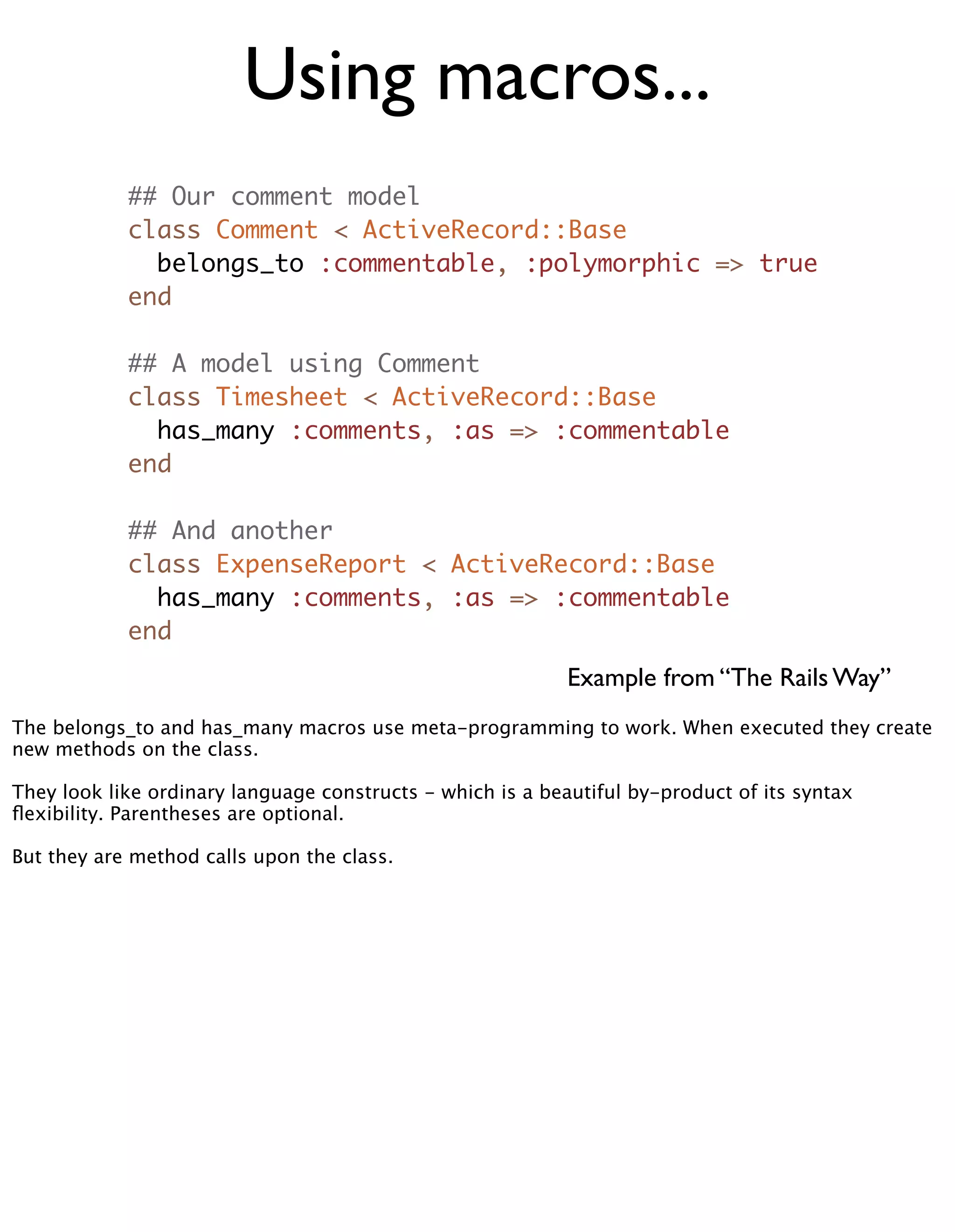 Meta Meta Programming - EuRuKo2008