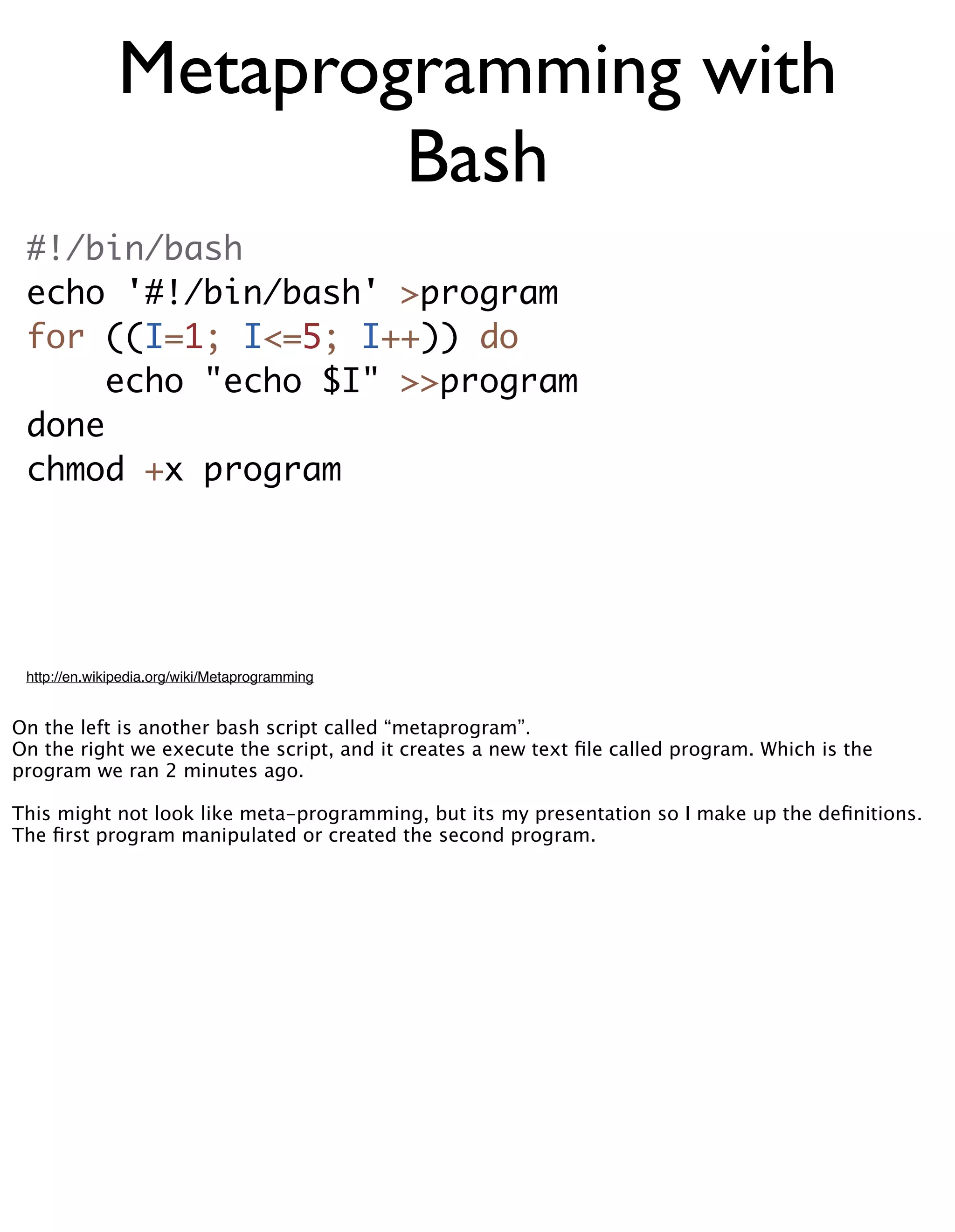 Meta Meta Programming - EuRuKo2008