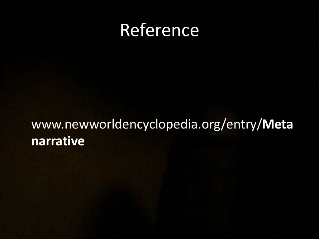 meta narrative meta narrative