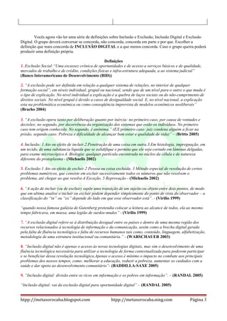 Meta Sorocaba DinâMica Da InclusãO