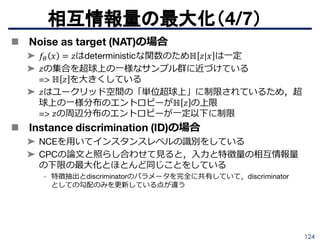 124
 
相互情報量の最大化（4/7）
 