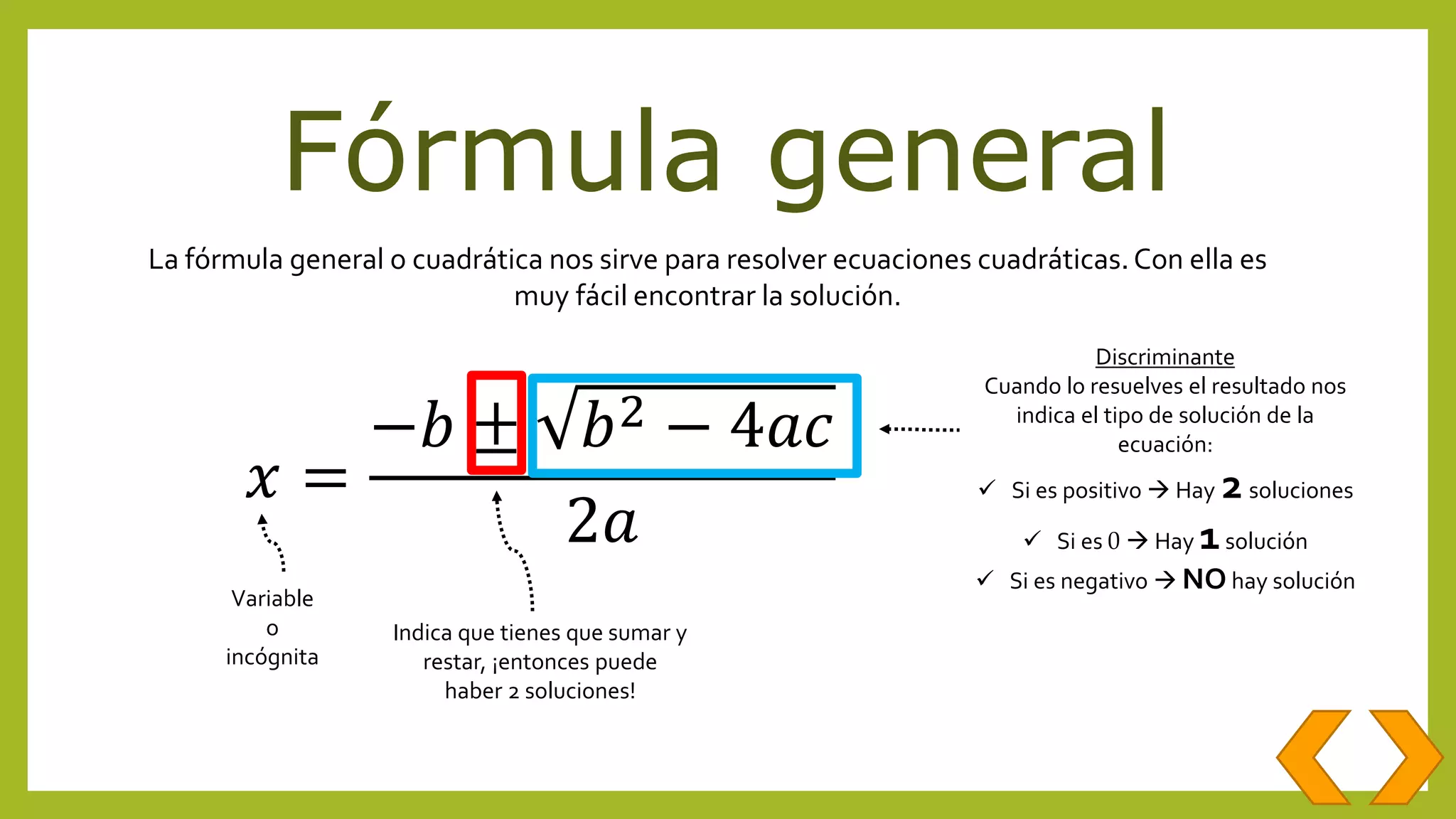 Fórmula general | PPSX