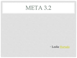 META 3.2
• Leslie Hurtado
 