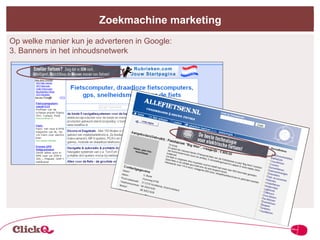 Zoekmachine marketing Op welke manier kun je adverteren in Google: 3. Banners in het inhoudsnetwerk 