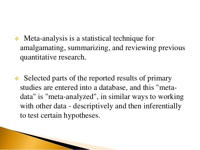 what is meta analysis