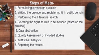 Meta Analysis and Systematic review Latest2022 | PPTX