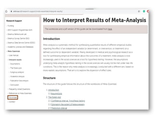Understanding Meta-Analysis: A Comprehensive Guide | PPTX