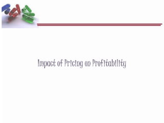 Impact of Pricing on Profitability
 