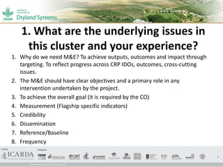Learning oriented M&E System