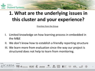 Learning oriented M&E System