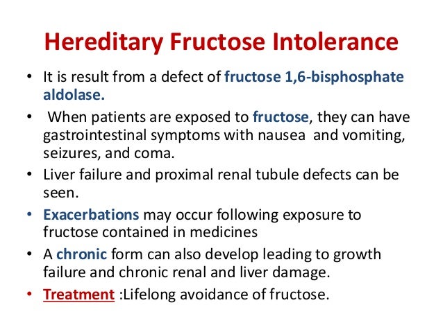 hereditary fructose intolerance
