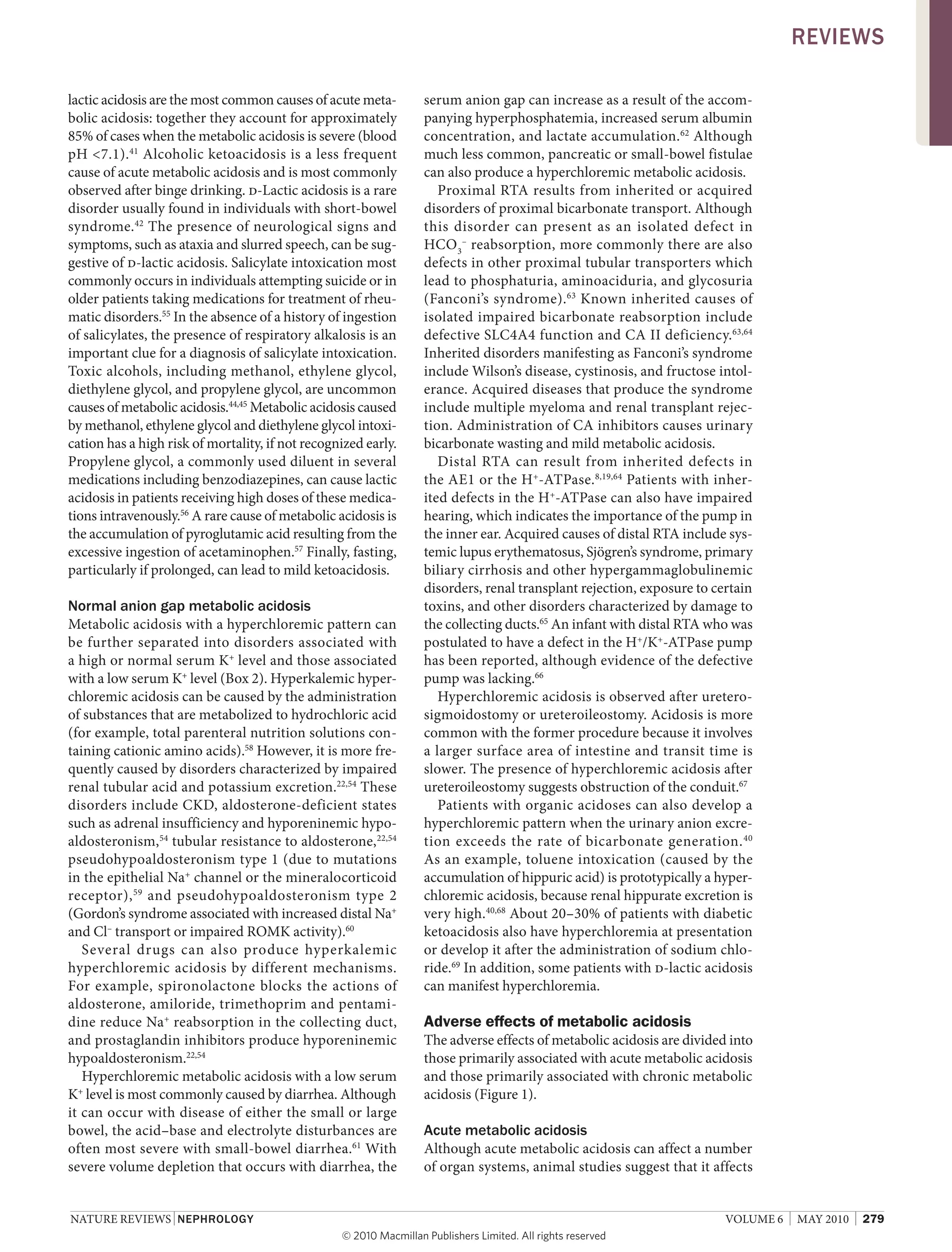 Metabolic acidosis nature PDF Endocrine and Metabolic Diseases