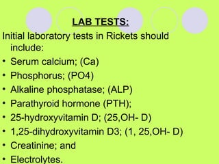 Metabolic Bone disorders and rickets and osteomalacia | PPTX
