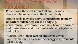 Metabolic defects in amino acid metabolism | PPTX