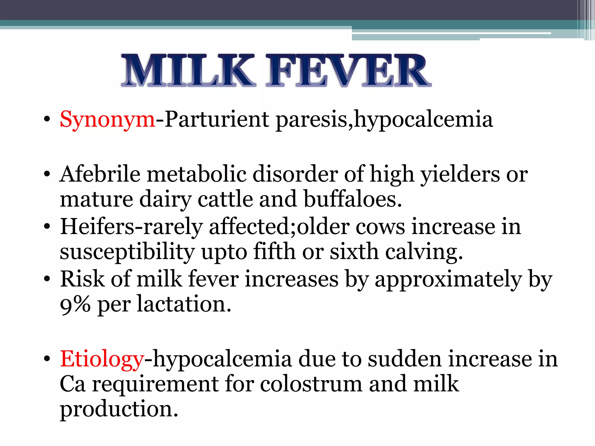 Metabolic disorders in Livestock | PPTX