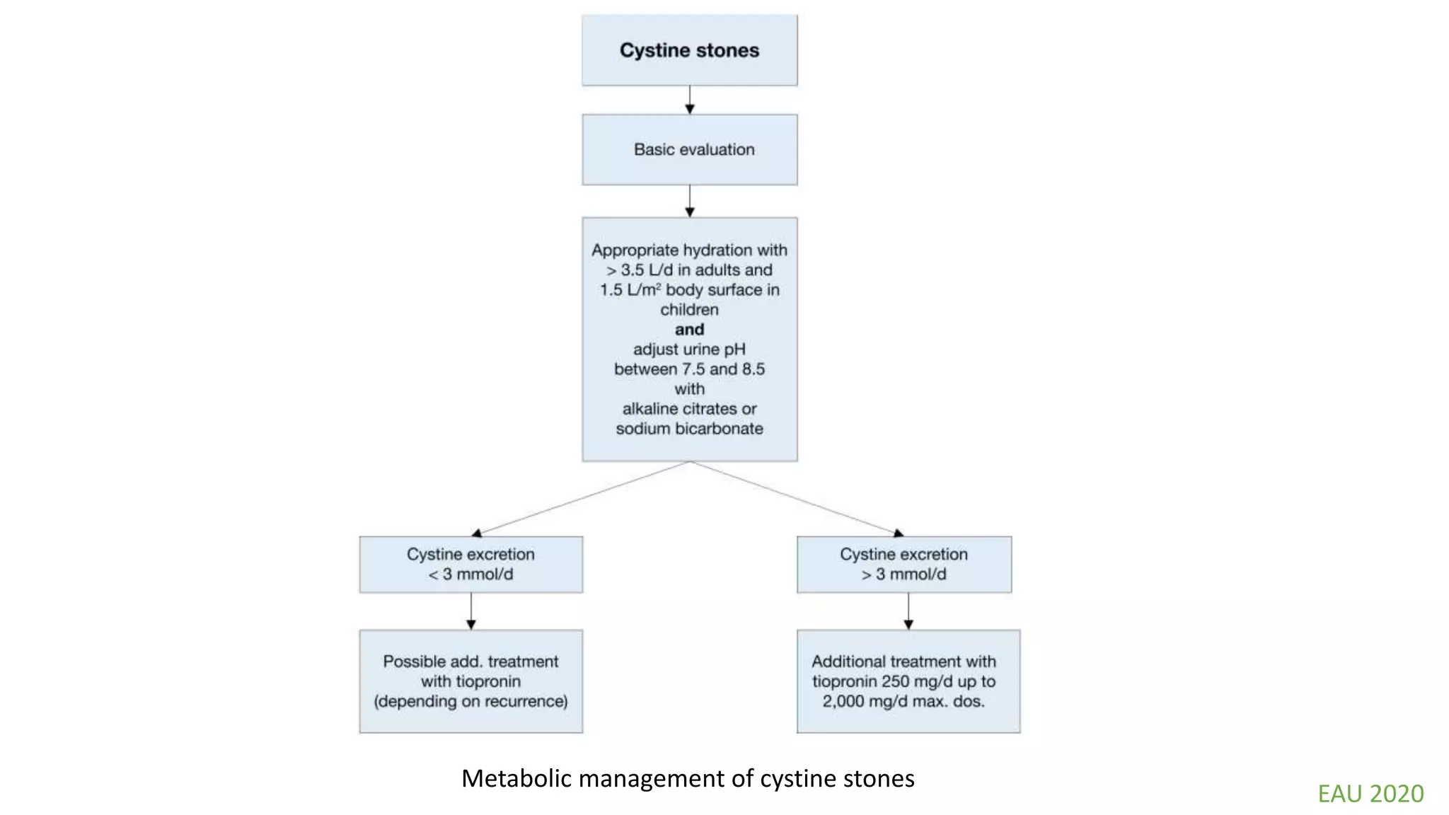 Metabolic management of cystine stones
EAU 2020
 