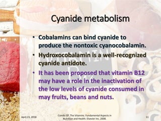Metabolic functions of cyanocobalamin | PPSX