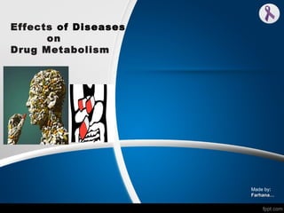 Effects of Diseases
on
Drug Metabolism
Made by::
Farhana…Farhana…
 