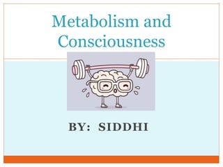 BY: SIDDHI
Metabolism and
Consciousness
 