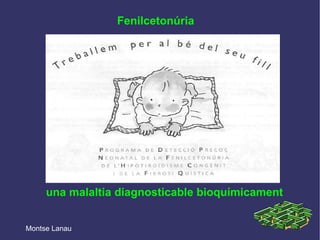 una malaltia diagnosticable bioquímicament  Fenilcetonúria Montse Lanau 
