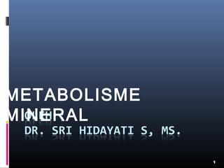 METABOLISME
MINERAL

              1
 