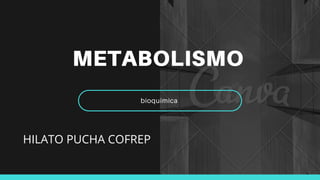 METABOLISMO
bioquimica
HILATO PUCHA COFREP
 