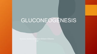 GLUCONEOGÉNESIS
Alumna: Daniela Geraldine Roblero Villatoro
#20
 