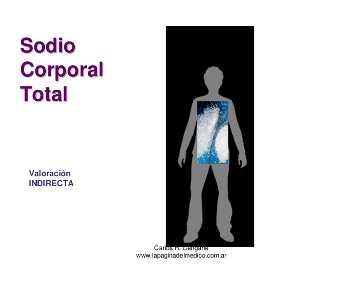 sodio en el cuerpo humano