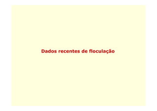 Dados recentes de floculação
 