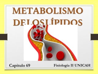 METABOLISMO
DELOSLÍPIDOS
Fisiología II UNICAHCapitulo 69
 