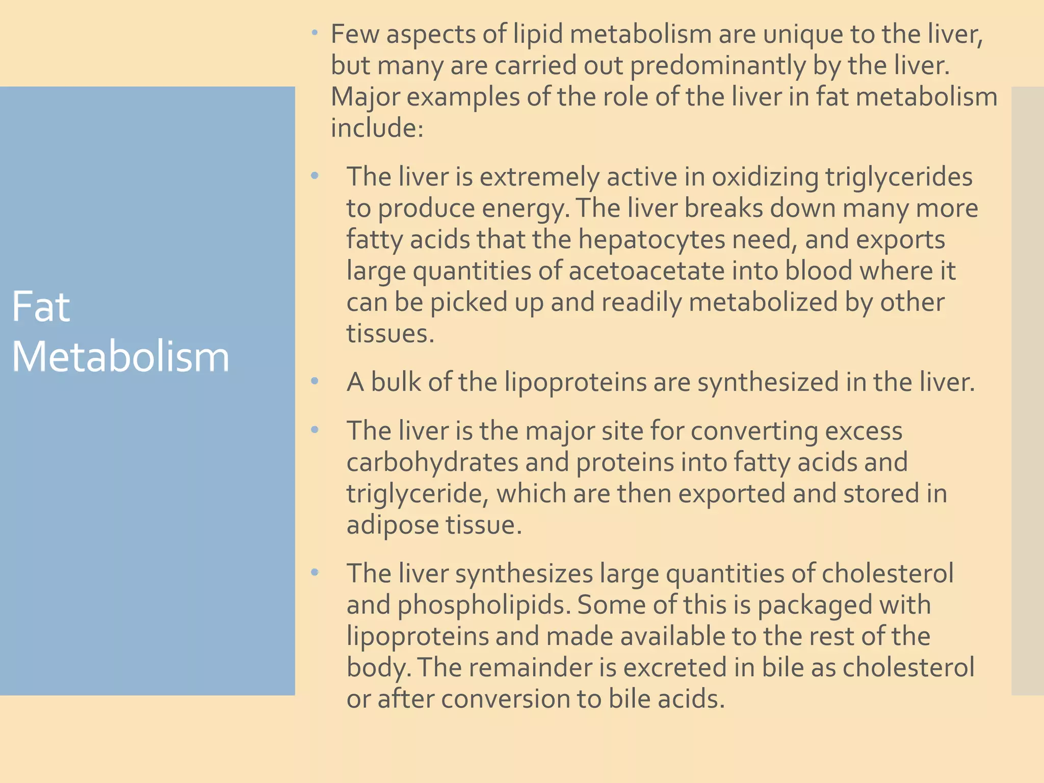 Metabolism of lipids in the liver | PPTX